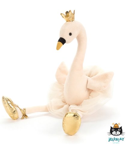 Jellycat - Fancy Swan - Dansende Zwaan - Knuffel - 34cm
