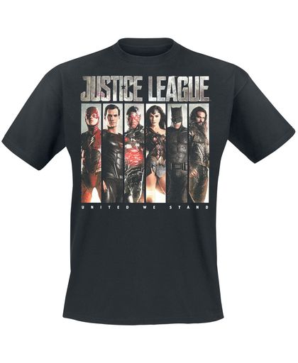 Justice League Photo Slices T-shirt zwart