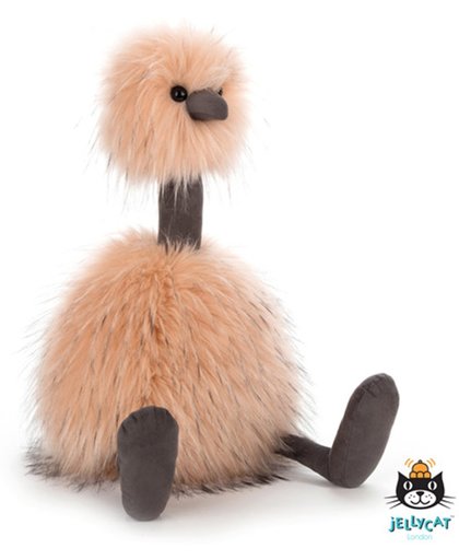 Jellycat - Struisvogel - 33 centimeter -  Pompom Just Peachy - Luxe Knuffel - Kraamcadeau voor Meisje