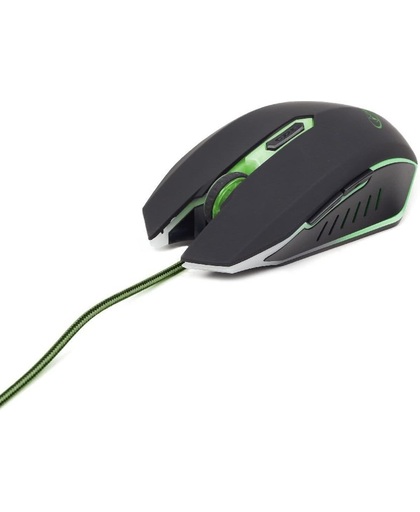 Gembird MUSG-001-G - Gaming muis, zwart/groen