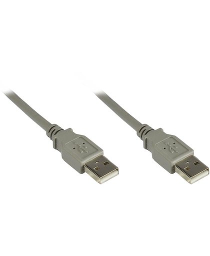 Alcasa 2212-AA05 0.5m USB A USB A Mannelijk Mannelijk Grijs USB-kabel