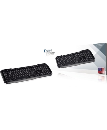 K nig CSKBMU100US USB Amerikaans Engels Zwart toetsenbord