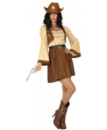 Far West cowgirl kostuum voor vrouwen - Verkleedkleding - Maat M/L