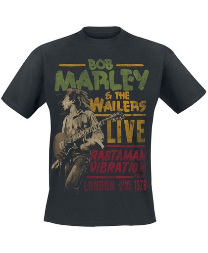 Marley, Bob Rastaman Live T-shirt zwart