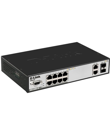 D-Link DES-3200-10 Beheerde netwerkswitch L2 1U Zwart netwerk-switch