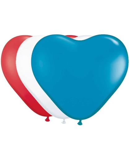 Hartvormige Ballonnen Gemengde Kleuren - 8 stuks