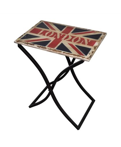 vidaXL Shabby Chic Coffee Table / Side Wood with Union Jack Design