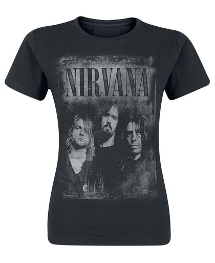 Nirvana Faded Faces Girls shirt zwart