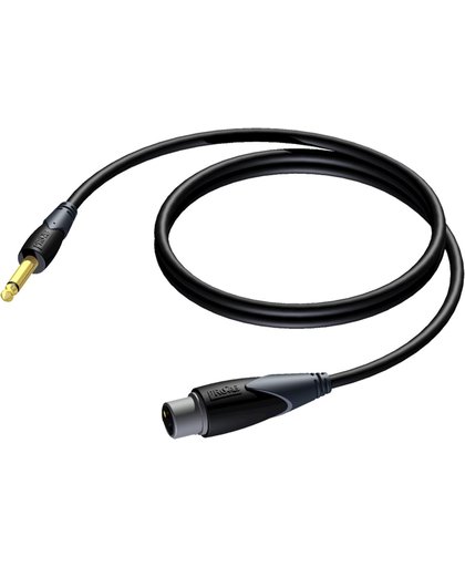 Procab CLA900/5 microfoonkabel XLR 3 pin naar Jack 6.3mm mono TS - 5mtr.