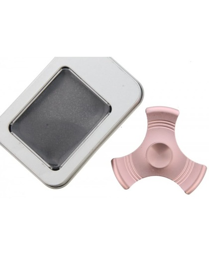 Fidget Spinner met giftbox roze - aluminium - Dielay