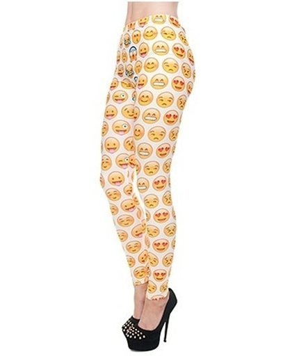 Dames party legging Emoticons print