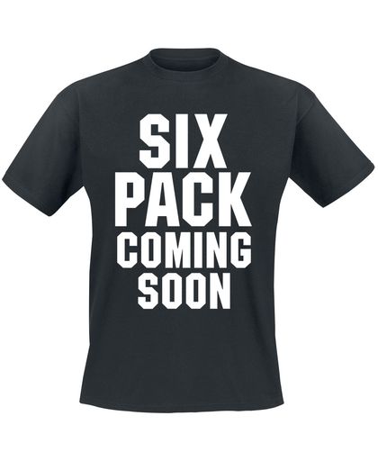 Six Pack Coming Soon T-shirt zwart