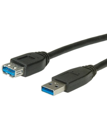 Rotronic 11.02.8977 0.8m USB A USB A Mannelijk Vrouwelijk Zwart USB-kabel