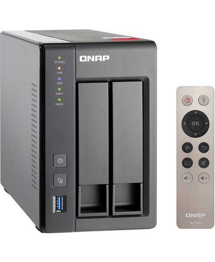 QNAP TS-251+ Ethernet LAN Toren Grijs NAS