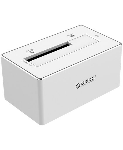Orico - Aluminium Externe Harde Schijf Docking station voor 2.5 & 3.5 inch HDD/SDD USB3.0 - Zilver / wit Mac style