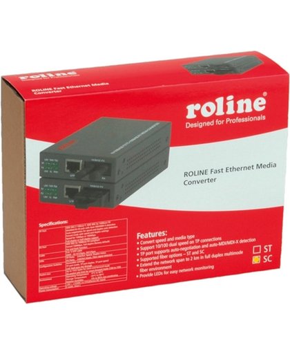 Roline RC-100FX/SC Fast Ethernet Converter RJ-45 / SC