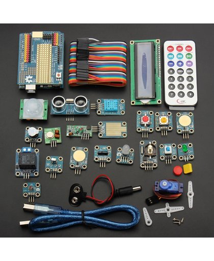 Arduino Compatible Gevorderden Starters Kit Limited Edition 2018 - Inclusief Gebruikersdocumentatie (Engels) - Arduino UNO R3 Set - Extra Compleet - Geüpgraded Board