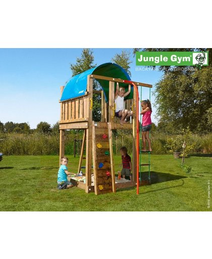 Jungle Gym - Jungle Villa - Houten Speeltoren - Brandweerpaal