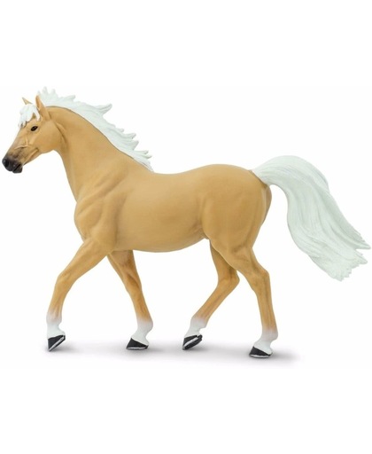 Plastic Palomino Mustang paard hengst 14 cm - speelgoed diertje / miniatuur dier
