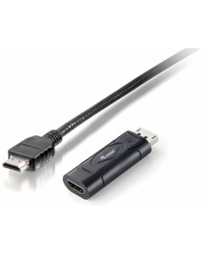 Equip 133438 DisplayPort HDMI Zwart kabeladapter/verloopstukje