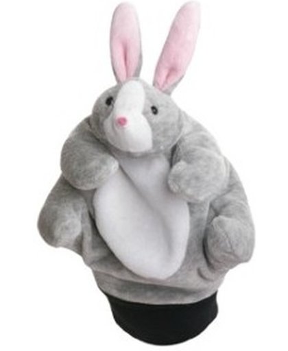 Pluche handpop konijn/haas 22 cm