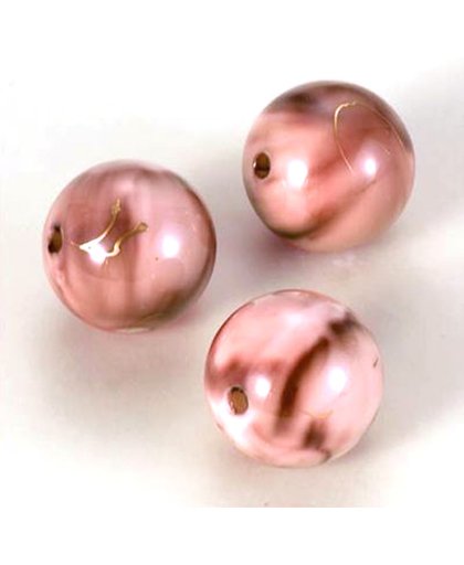 Rond - Oil Paint Jewelry Beads - 36 Stuks -  Beige
