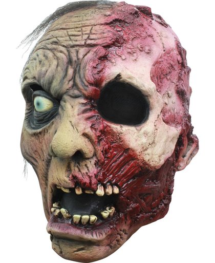 Verbrande zombie masker voor Halloween  - Verkleedmasker - Large