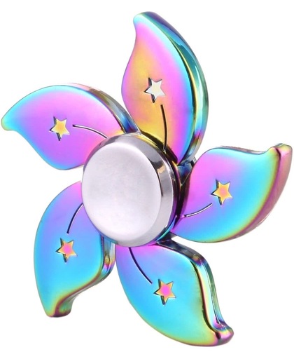Fidget Spinner Toy Stress rooducer Anti-Anxiety Toy voor Children en Adults,  Steel Beads Bearing + Zinc Alloy materiaal, Colorful Bauhinia Flower Shape