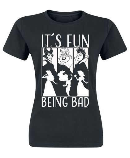 Disney Villains It´s Fun Being Bad Girls shirt zwart