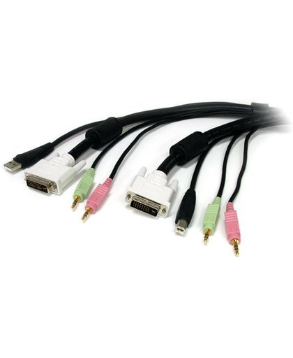 StarTech.com 10 ft 4-in-1 USB DVI KVM Cable with Audio and Microphone|}