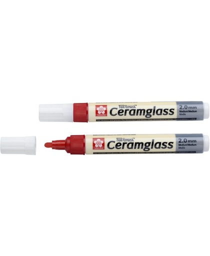 Pen-Touch Ceramglass keramiekstift rood met medium punt (2,0 mm)