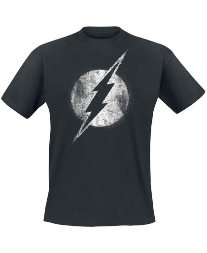 The Flash Logo Mono Distressed T-shirt zwart