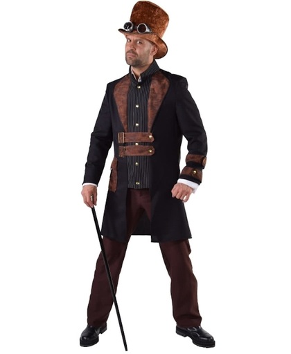 Steampunk heer "Charly" L-XL - Heren kostuum, broek en jasje