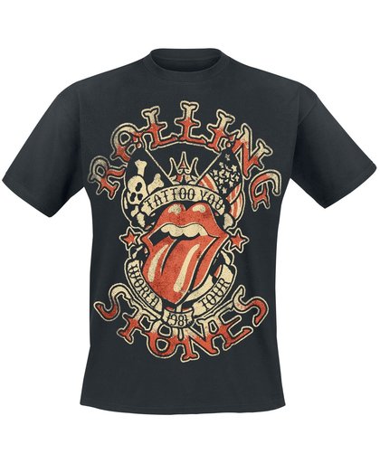 Rolling Stones, The Tattoo You Tour T-shirt zwart