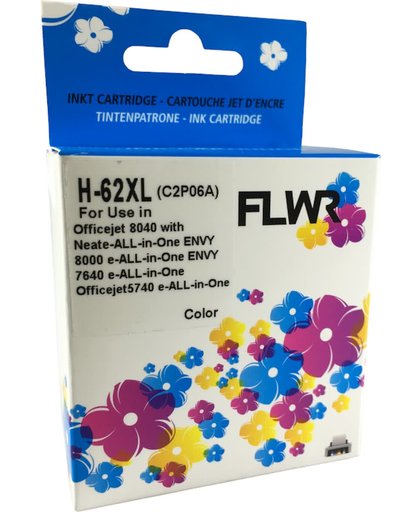 FLWR 62XL kleur - geschikt voor HP