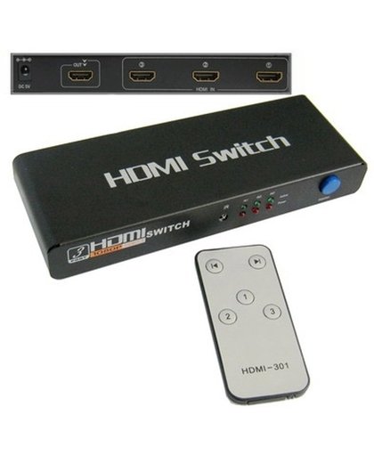 3 Poorts 1080P HDMI Switch, 1.3 Versie, Schakelaar ondersteunt HD TV / Xbox 360 / PS3 etc