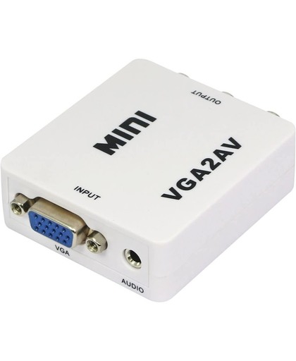 HDV-M625 HD 1080P Mini Digitaal VGA naar AV + CVBS Converter Omvormer