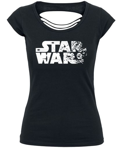 Star Wars Destroyed Logo Girls shirt zwart