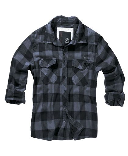 Brandit Checkshirt Overhemd zwart-grijs