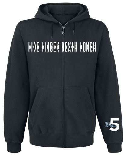 Five Finger Death Punch Justice For None Skull Vest met capuchon zwart