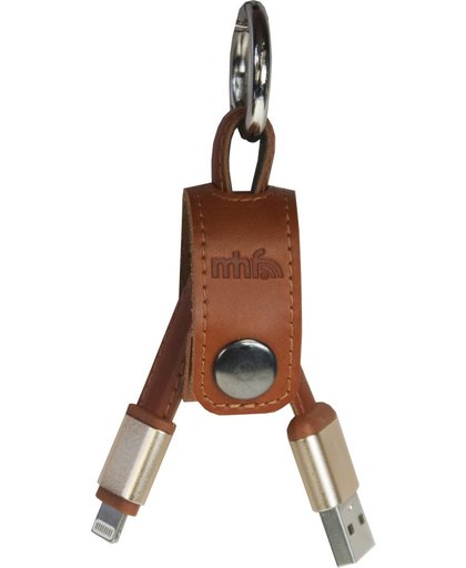 mr Handsfree Leather Charge & Sync Keychain - lightning connector
