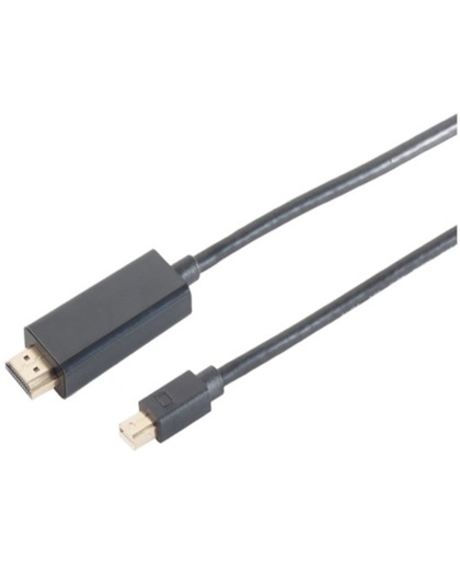 S-Impuls Mini DisplayPort naar HDMI kabel - DP1.2 4K 30Hz / zwart - 3 meter