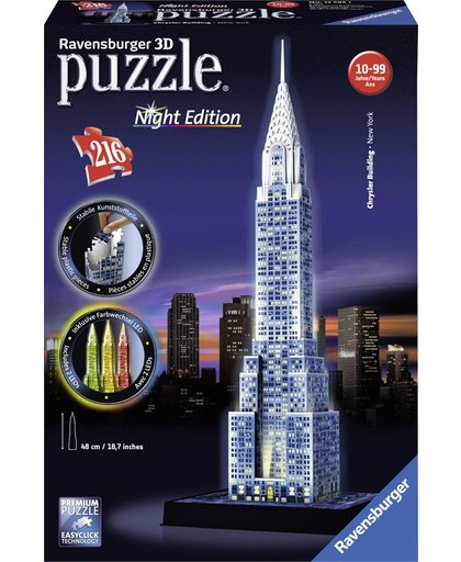 Ravensburger Chrysler Building Night Edition- 3D puzzel gebouw - 216 stukjes