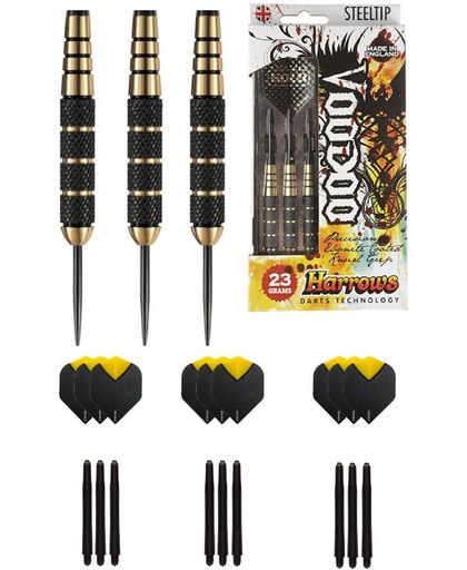 Harrows - Voodoo 21 gram - dartpijlen - met - cadeauset - dartshafts - dartflights