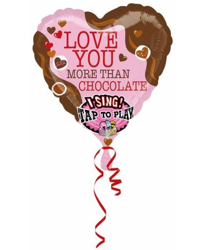 Anagram - Folieballon - Muziek - Love you more than chocolate - Zonder vulling - 74cm