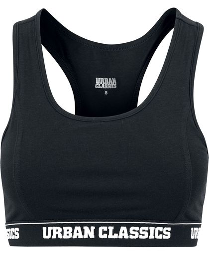 Urban Classics Ladies Logo Bra Bustier zwart