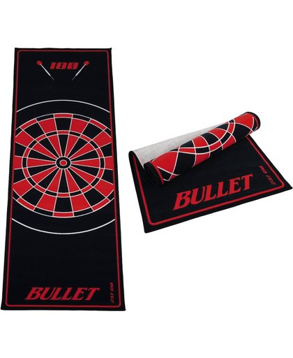 Dartmat - Bullet Rood 237x80 cm - gave mat – Dartvloerkleed