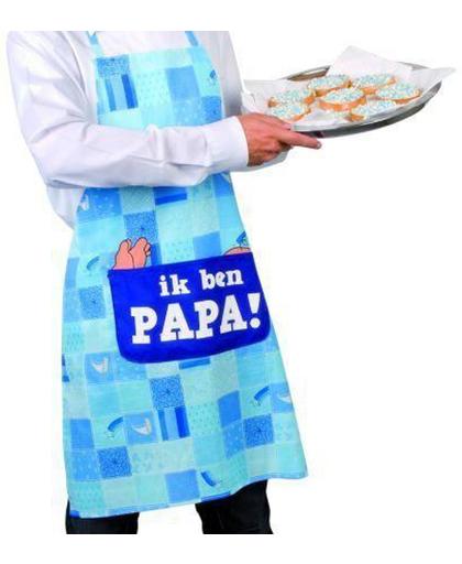 Papa - Luxe Leuke Grappige Keukenschort - Blauw