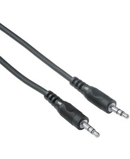 Hama Connecting Cable, 3.5 mm jack, plug - plug, stereo, 1.5 m 1.5m 3.5mm 3.5mm Zwart audio kabel
