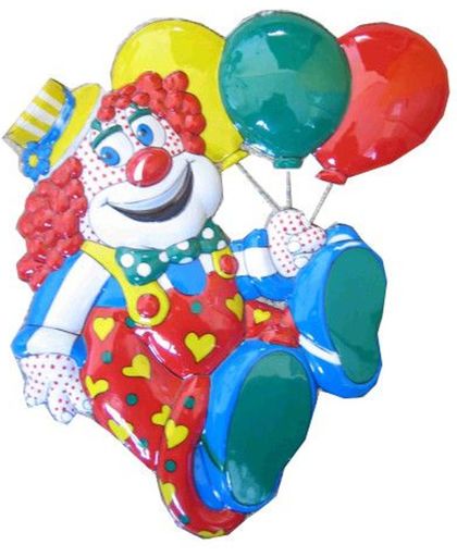 Decoratie clown met ballonnen